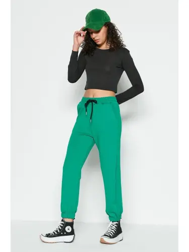 Jogger Lastikli Spor Eşofman Altı 806 Yeşil-Yeşil 