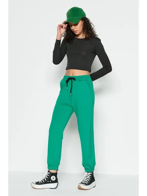 Jogger Lastikli Spor Eşofman Altı 806 Yeşil-Yeşil - LC WAIKIKI