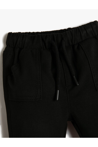 Jogger Pants with Drawstring Waist and Elastic Pockets - 28