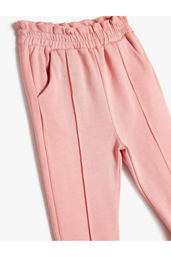 Jogger Sweatpants with Elastic Waistband, Pockets and Ruffled Waist - 6