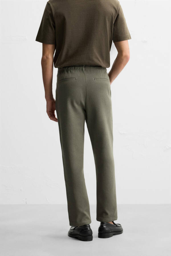 JOGGER WAISTBAND COMFORT FIT PANTS-Dark khaki - 3