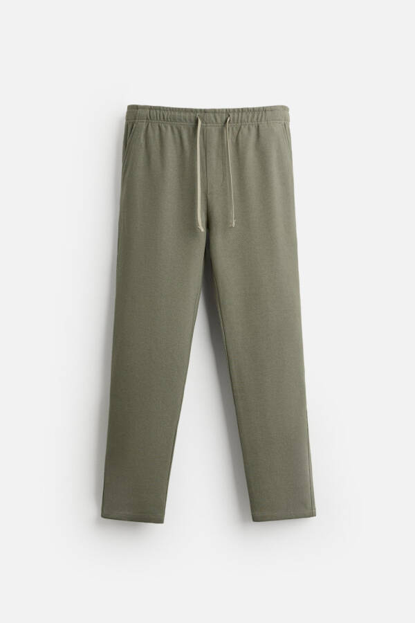 JOGGER WAISTBAND COMFORT FIT PANTS-Dark khaki - 6