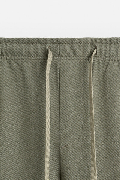 JOGGER WAISTBAND COMFORT FIT PANTS-Dark khaki - 8
