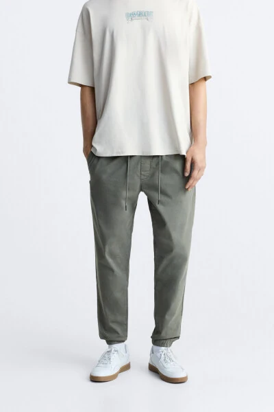 JOGGING BEL PANTS-Khaki - MODAZONE (1)