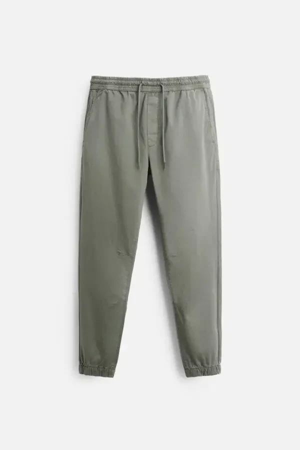 JOGGING BEL PANTS-Khaki - 6