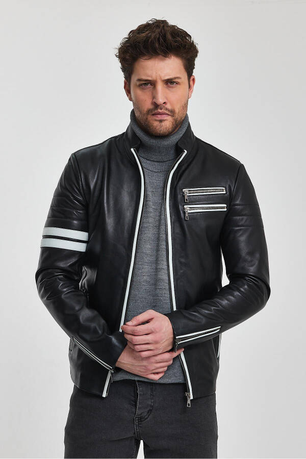 Johan Black Leather Jacket - 21