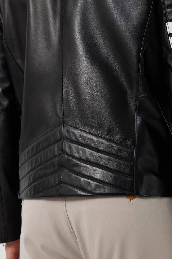 Johan Black Leather Jacket - 16