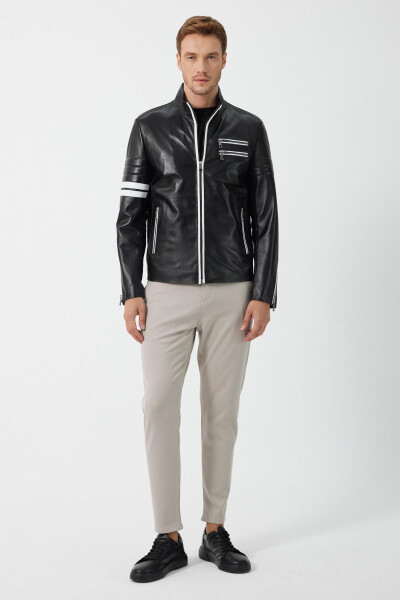 Johan Black Leather Jacket - 3