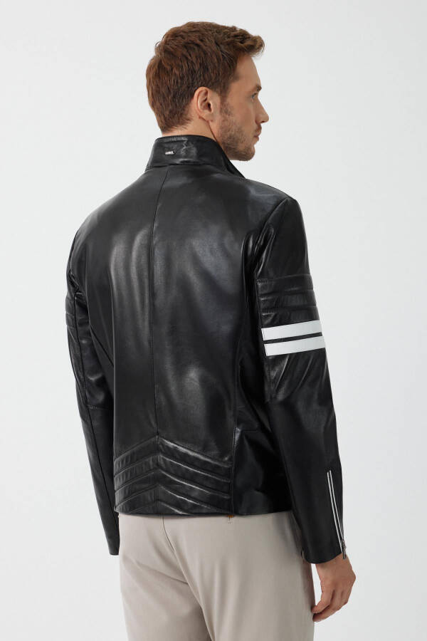 Johan Black Leather Jacket - 4