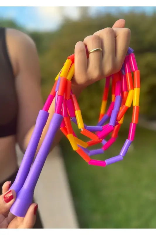 Join Meli Boncuklu İp-Mor Handle Karışık Renk - 3