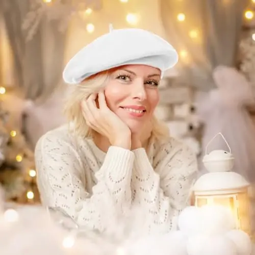 Jolbndcv 6PCS Beret, French Beanie, Outdoor, Winter, Fashion Lady Hat - 6