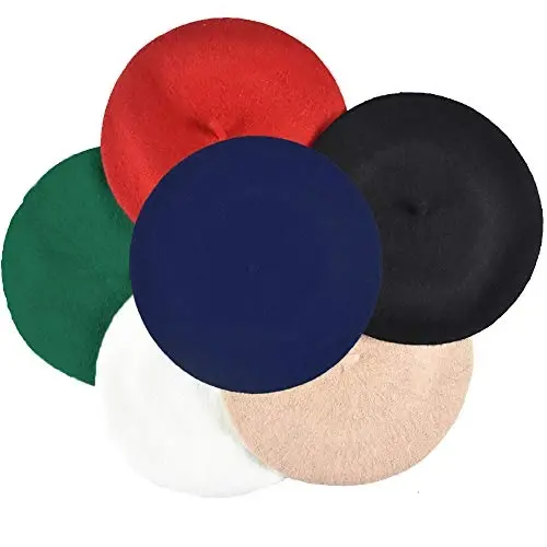 Jolbndcv 6PCS Beret, French Beanie, Outdoor, Winter, Fashion Lady Hat - 5