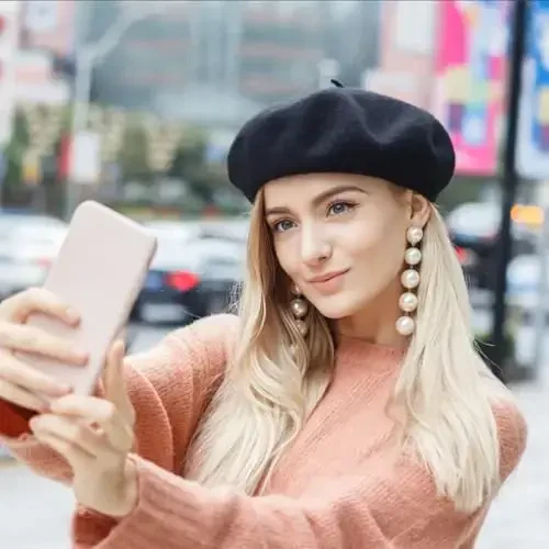 Jolbndcv 6PCS Beret, French Beanie, Outdoor, Winter, Fashion Lady Hat - 7