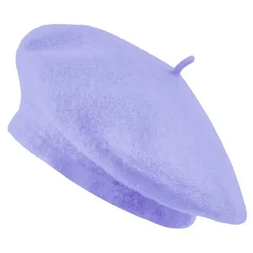 Jolbndcv 6PCS Beret, French Beanie, Outdoor, Winter, Fashion Lady Hat - 1