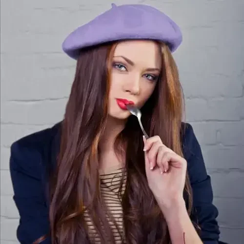 Jolbndcv 6PCS Beret, French Beanie, Outdoor, Winter, Fashion Lady Hat - 6