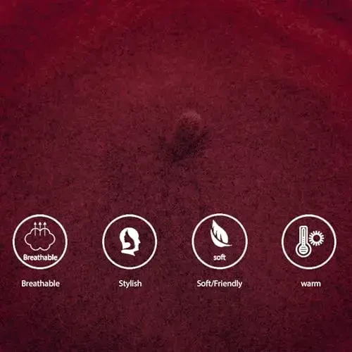 Jolbndcv 6PCS Beret, French Beanie, Outdoor, Winter, Fashion Lady Hat - 4