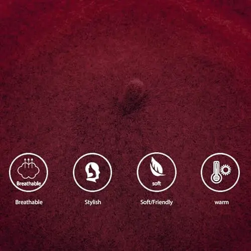 Jolbndcv 6PCS Beret, French Beanie, Outdoor, Winter, Fashion Lady Hat - 4