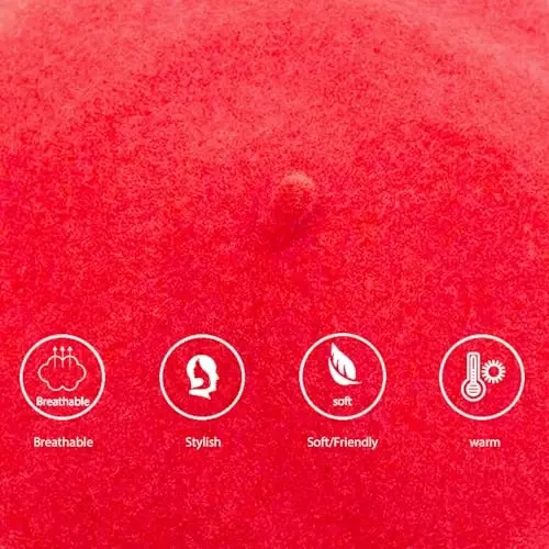 Jolbndcv 6PCS Beret, French Beanie, Outdoor, Winter, Fashion Lady Hat - 4