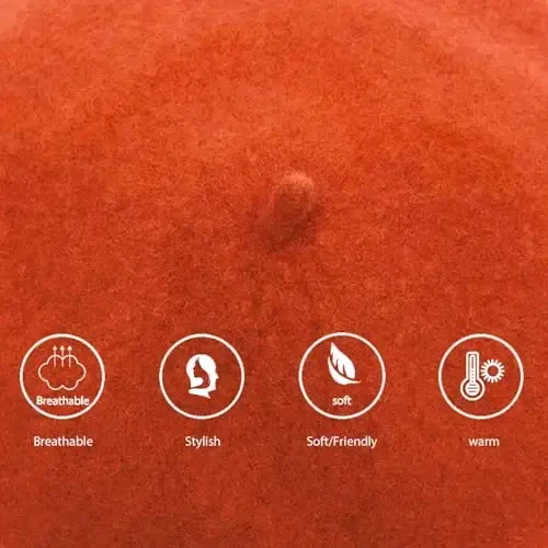 Jolbndcv 6PCS Beret, French Beanie, Outdoor, Winter, Fashion Lady Hat - 4