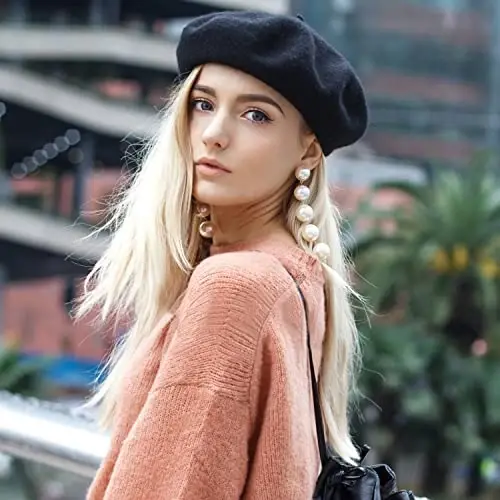 Jolbndcv 6PCS Beret, Fransuz Beanie, Tashqi, Qish, Moda Lady Hat - 5