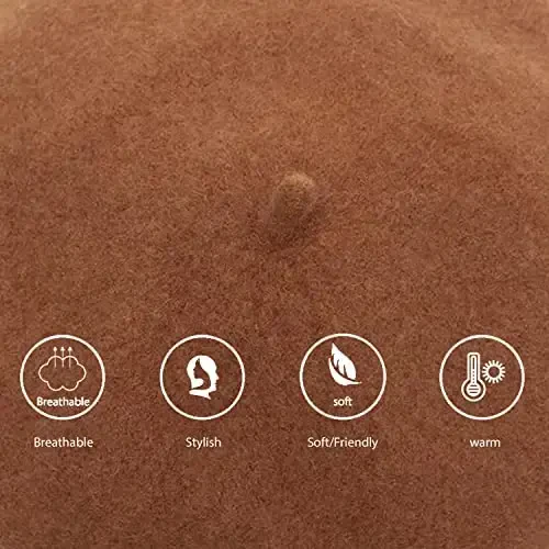 Jolbndcv 6PCS Beret, Fransuz Beanie, Tashqi, Qish, Moda Lady Shlyapa - 7