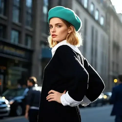Jolbndcv 6PCS Beret, Frantsuzcha Beanie, Tashqi, Qish, Moda Ayollar Shlyapasi - 6