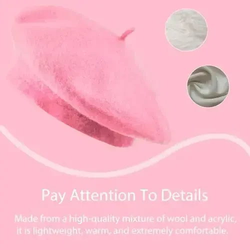 Jolbndcv 6PCS Beret, Frantsuzcha Beanie, Tashqi, Qish, Moda Xonim Shlyapa - 3