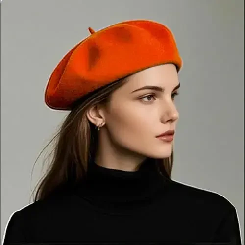 Jolbndcv 6PCS Beret, French Beanie, Outdoor, Winter, Fashion Lady Hat - 5