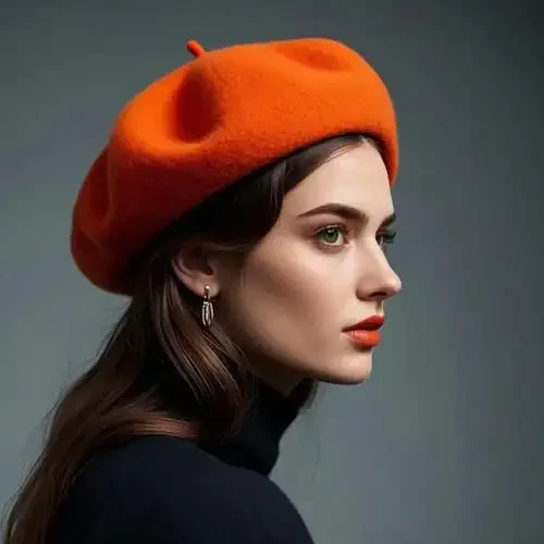 Jolbndcv 6PCS Beret, French Beanie, Outdoor, Winter, Fashion Lady Hat - 7