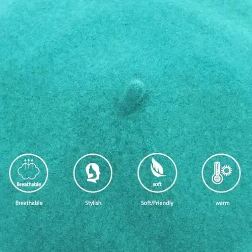 Jolbndcv 6PCS Beret, French Beanie, Outdoor, Winter, Fashion Lady Hat - 4