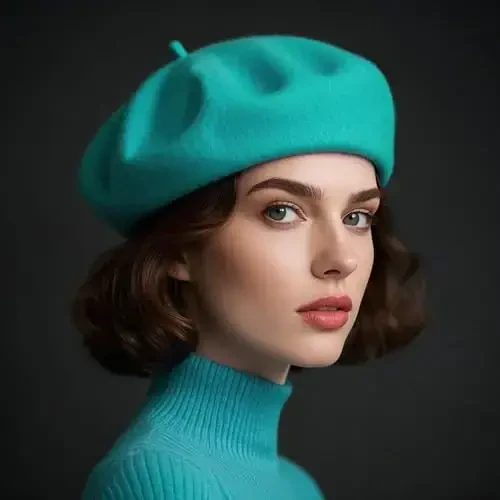 Jolbndcv 6PCS Beret, French Beanie, Outdoor, Winter, Fashion Lady Hat - 5