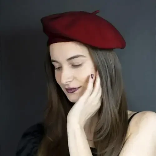 Jolbndcv 6PCS Beret, French Beanie, Outdoor, Winter, Fashion Lady Hat - 7