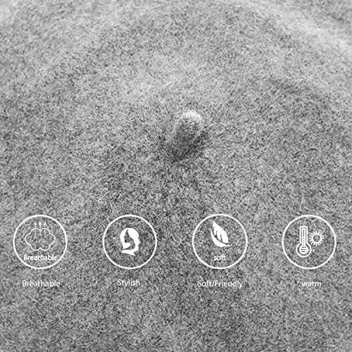 Jolbndcv 6PCS Beret, French Beanie, Outdoor, Winter, Fashion Lady Hat - 4