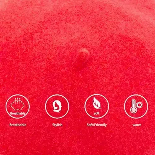 Jolbndcv 6PCS Beret, French Beanie, Outdoor, Winter, Fashion Lady Hat - 4