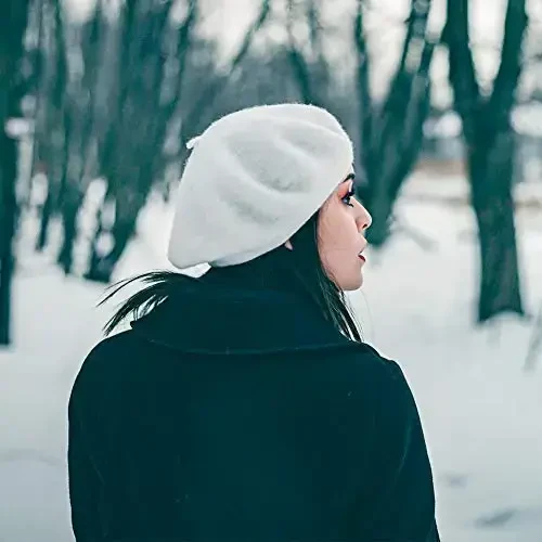 Jolbndcv 6PCS Beret, French Beanie, Outdoor, Winter, Fashion Lady Hat - 5