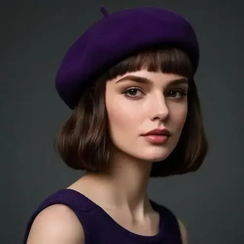 Jolbndcv 6PCS Beret, French Beanie, Outdoor, Winter, Fashion Lady Hat - 7