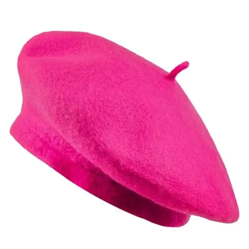 Jolbndcv 6PCS Beret, French Beanie, Outdoor, Winter, Fashion Lady Hat | One Size Fits Most,Solid Color,Stretchable,for All Season - 1