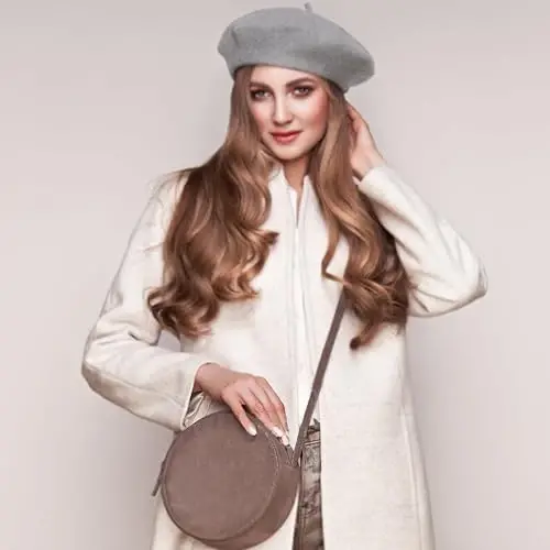 Jolbndcv 6PCS Beret, French Beanie, Outdoor, Winter, Fashion Lady Hat | One Size Fits Most,Solid Color,Stretchable,for All Season - 5