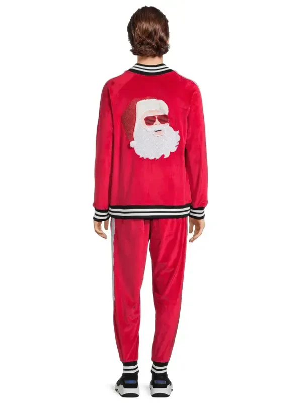 Jolly Knits erkaklar va katta erkaklar velur Rojdestvo sport kostyumi to'plami, 2 qism, S-3XL o'lchamlari - JOLLYKNITS