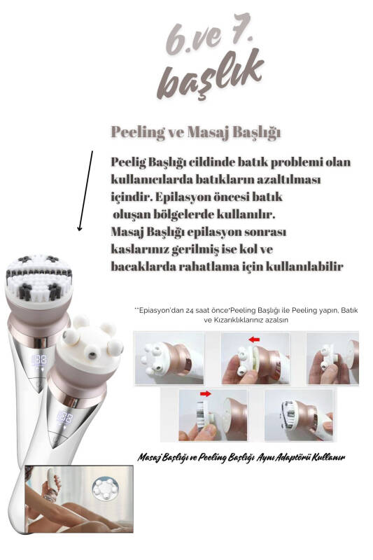 7 Başlıklı Süper Lüx Epilatör / Epilasyon (Yeni Versiyon) - 7