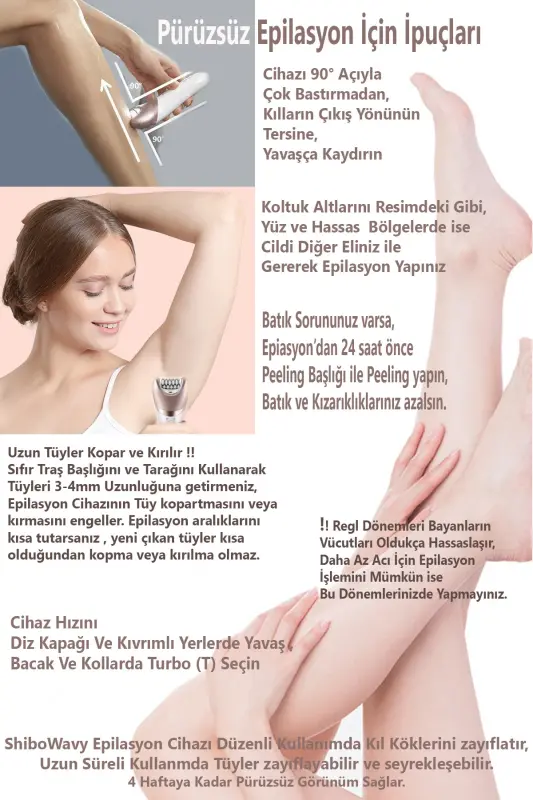 Jolvena 6 Başlıklı Süper Lüx Epilatör / Epilasyon - 6