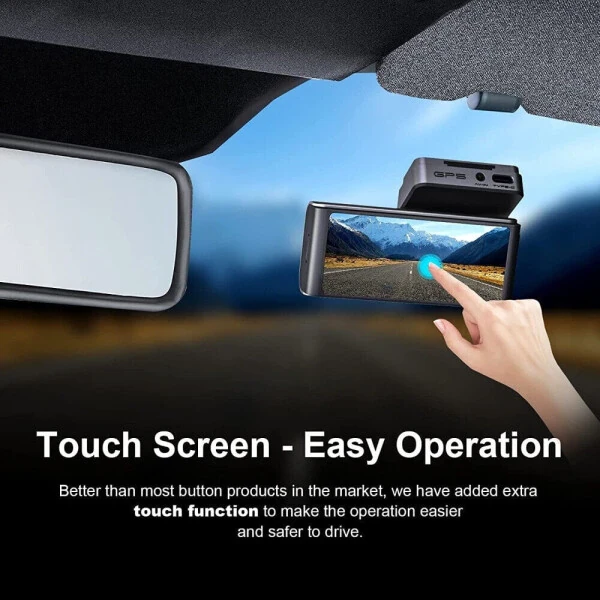 JOMISE Dual Dash Cam Front Rear 4K Full HD Camera Cars Wi-Fi GPS 170° G-Sensor Night Vision - 6