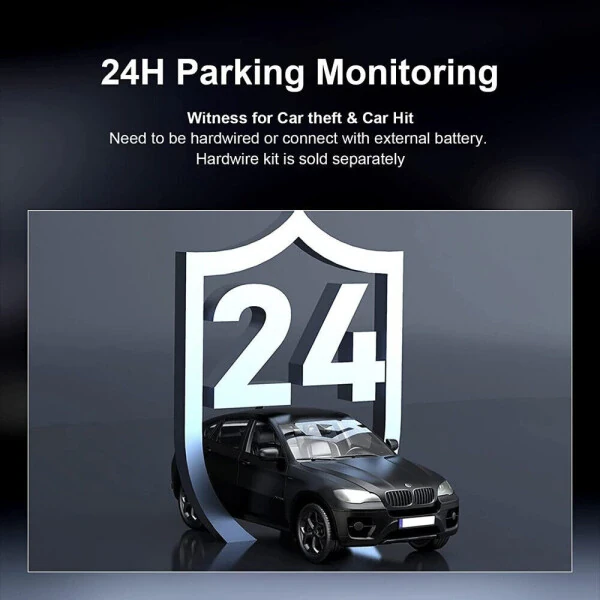 JOMISE Dual Dash Cam Front Rear 4K Full HD Camera Cars Wi-Fi GPS 170° G-Sensor Night Vision - 12