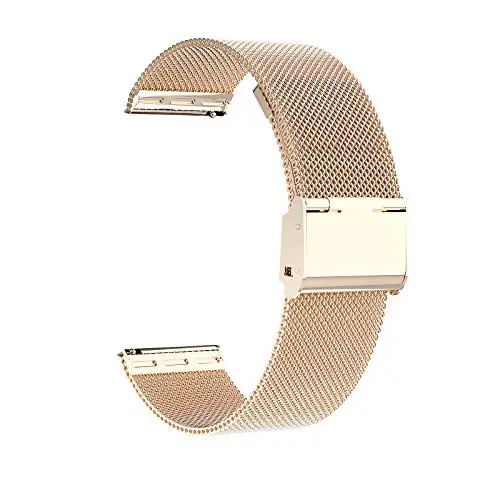 Jonurphy Watch Bands,16mm 18mm 20mm 22mm Replacement Stainless Steel Metal Mesh Band,Quick Release Watch bands Metal Bolt,Smart Watch Wristbands for Men Women. - 1