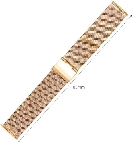 Jonurphy Watch Bands,16mm 18mm 20mm 22mm Replacement Stainless Steel Metal Mesh Band,Quick Release Watch bands Metal Bolt,Smart Watch Wristbands for Men Women. - 2