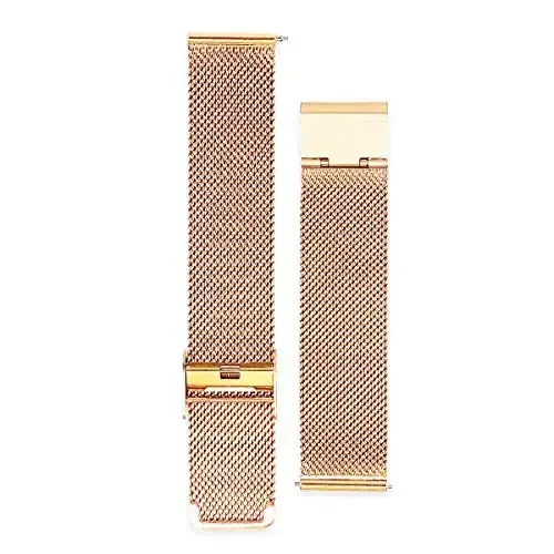 Jonurphy Watch Bands,16mm 18mm 20mm 22mm Replacement Stainless Steel Metal Mesh Band,Quick Release Watch bands Metal Bolt,Smart Watch Wristbands for Men Women. - 3