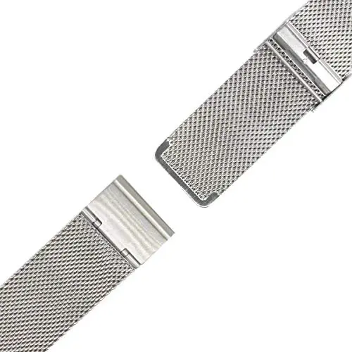 Jonurphy Watch Bands,16mm 18mm 20mm 22mm Replacement Stainless Steel Metal Mesh Band,Quick Release Watch bands Metal Bolt,Smart Watch Wristbands for Men Women. - 4