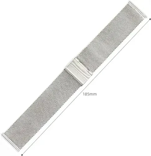 Jonurphy Watch Bands,16mm 18mm 20mm 22mm Replacement Stainless Steel Metal Mesh Band,Quick Release Watch bands Metal Bolt,Smart Watch Wristbands for Men Women. - MODAZONE (1)