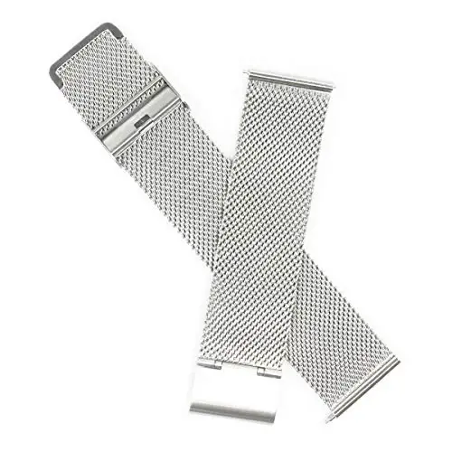Jonurphy Watch Bands,16mm 18mm 20mm 22mm Replacement Stainless Steel Metal Mesh Band,Quick Release Watch bands Metal Bolt,Smart Watch Wristbands for Men Women. - 3