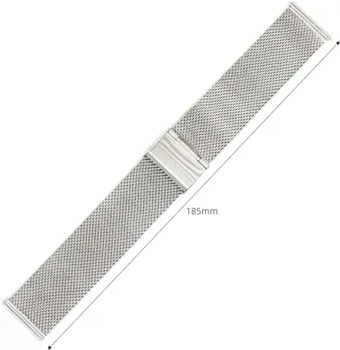 Jonurphy Watch Bands,16mm 18mm 20mm 22mm Replacement Stainless Steel Metal Mesh Band,Quick Release Watch bands Metal Bolt,Smart Watch Wristbands for Men Women. - MODAZONE (1)